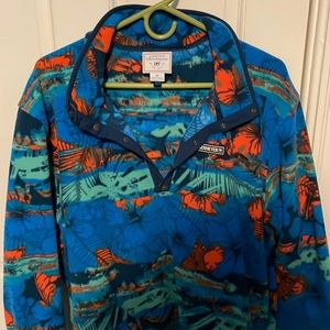 Obermeyer Tropical Floral Pattern Quarter Snap Fleece